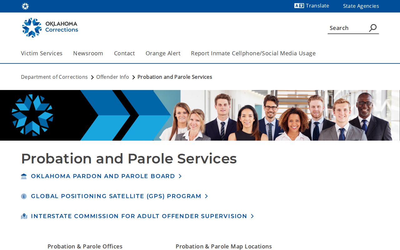 ODOC Bartlesville office listing for Washington County post-release supervision