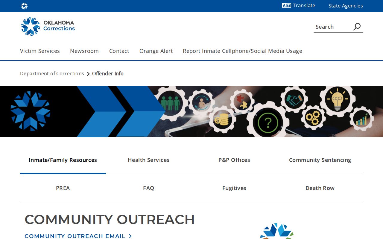 ODOC tentative and discharge date information for Washington County release date lookup
